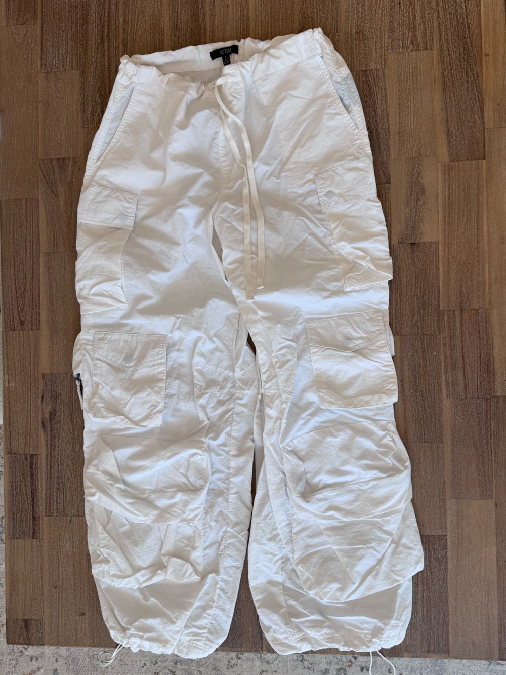 AFRM White Baggy Cargo Pants Small Revolve